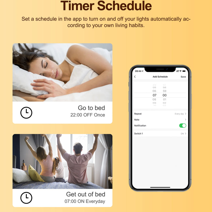 GIRIER Tuya Wifi Smart Dimmer Light Switch Module Support 2 Way Control Dimmable Switch 1 2 Gang Works with Alexa Google Home