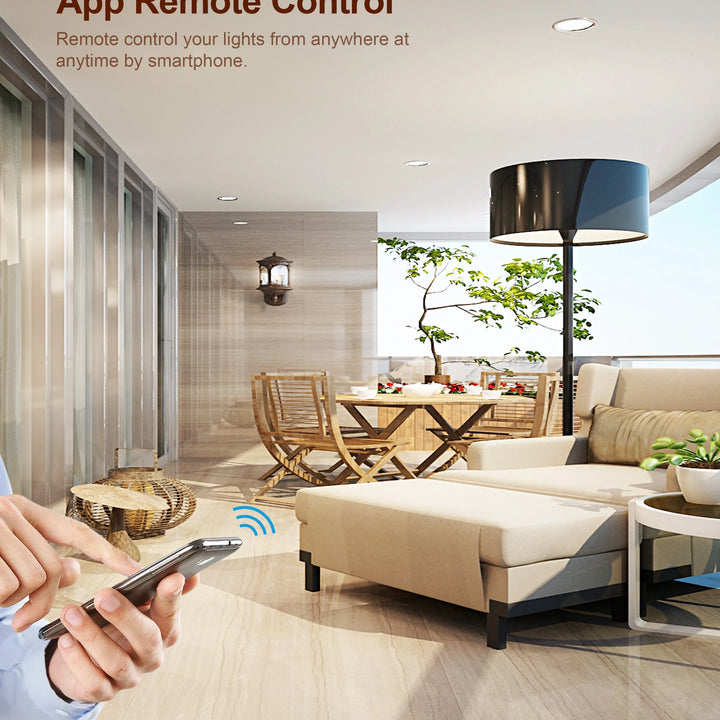 GIRIER Tuya Wifi Smart Dimmer Light Switch Module Support 2 Way Control Dimmable Switch 1 2 Gang Works with Alexa Google Home