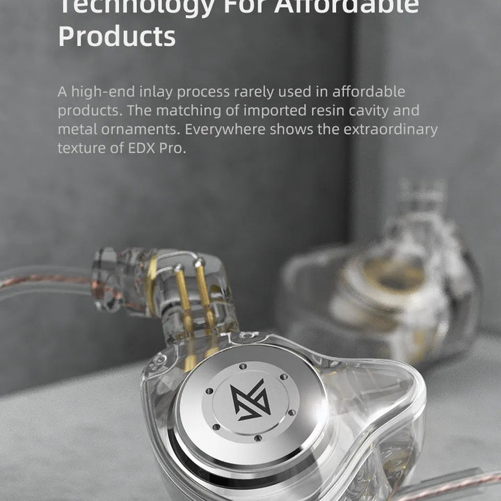 KZ EDX pro Earphones Bass In Ear Monitor Headphones Sport Noise Cancelling HIFI Headset New Arrival!