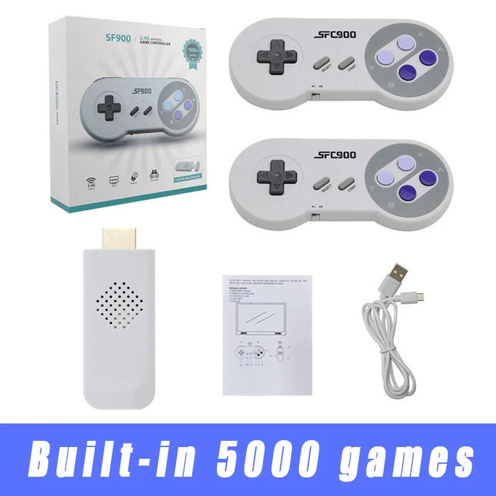 SF900 retro console built-in 5000 games SNES wireless video game console HDMI compatible HD playback console