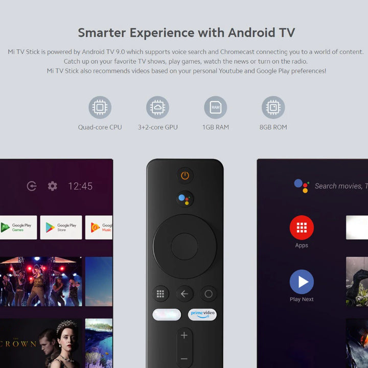 Xiaomi TV Stick Global Version Android TV FDH HDR Quad Core HDMI-compatible 1GB+8GB Bluetooth Wifi Netflix Google Assistant