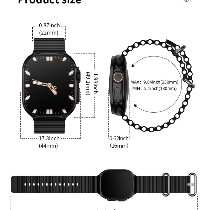 JC02 Pro 5G Smartwatch 2.29inch Amoled Curved Display S10 Ultra 3 Smart Watch With Rotary Camera GPS WIFI NFC Compass Video Call