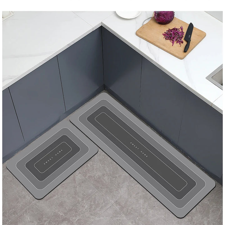 1PCS Kitchen Floor Mat Waterproof, Anti-skid, Anti-dirty Foot Mat Household Door Mat, Door Mat Carpet, Diatomite Door Mat