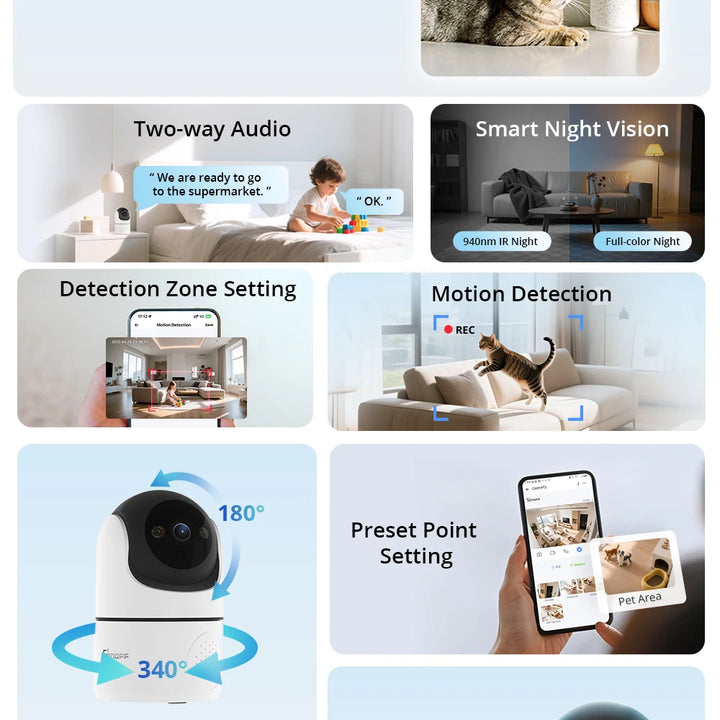 SONOFF CAM Pan-Tilt 2 SmartHome  Vision 360°