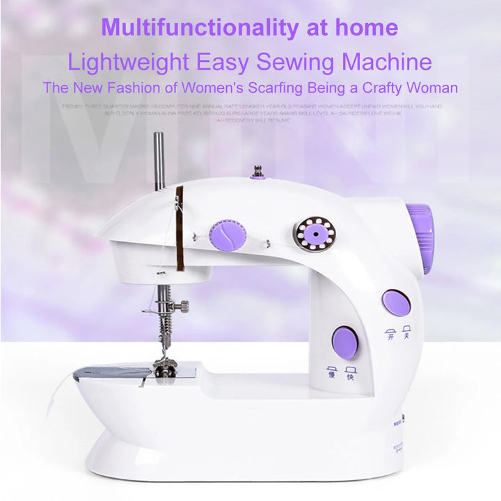 Household 202Mini Sewing Machines Handheld Sewing Machine Light and Speed Control for Beginner DIY Home Sewing Accessories