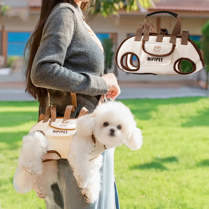 Dog Outing Backpack with Both Shoulders and Pets Carry Backpack Portable Breathable Crossbody Strap Pet Supplies