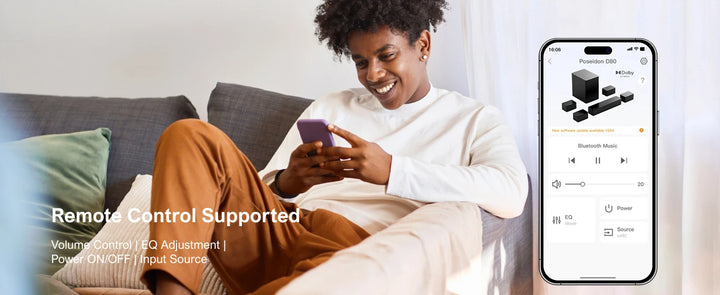 ULTIMEA 7.1 Surround Sound System Sound bar for TV with Dolby Atmos&APP Control, Home Cinema Bluetooth Speaker with Subwoofer