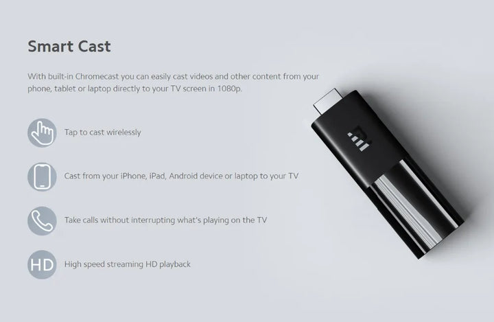 Xiaomi TV Stick Global Version Android TV FDH HDR Quad Core HDMI-compatible 1GB+8GB Bluetooth Wifi Netflix Google Assistant