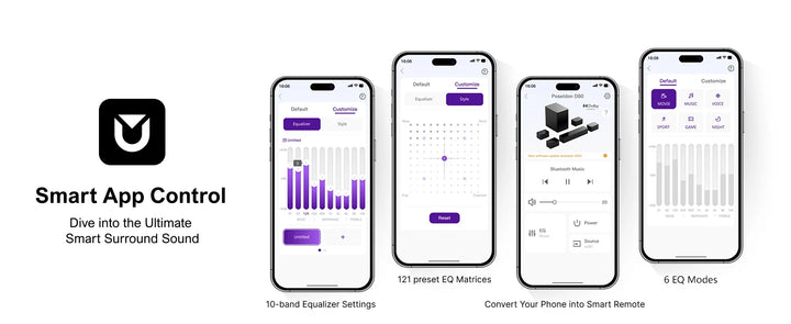 ULTIMEA 7.1 Surround Sound System Sound bar for TV with Dolby Atmos&APP Control, Home Cinema Bluetooth Speaker with Subwoofer