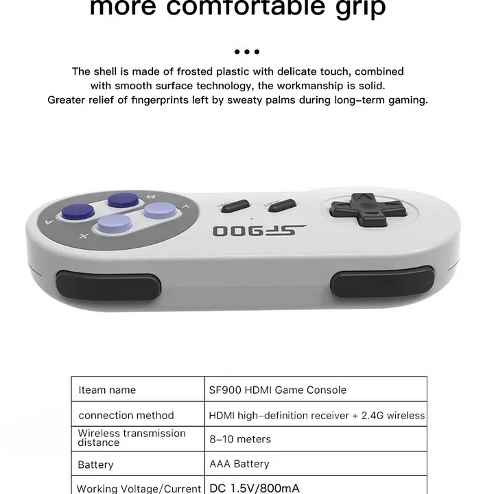 SF900 retro console built-in 5000 games SNES wireless video game console HDMI compatible HD playback console