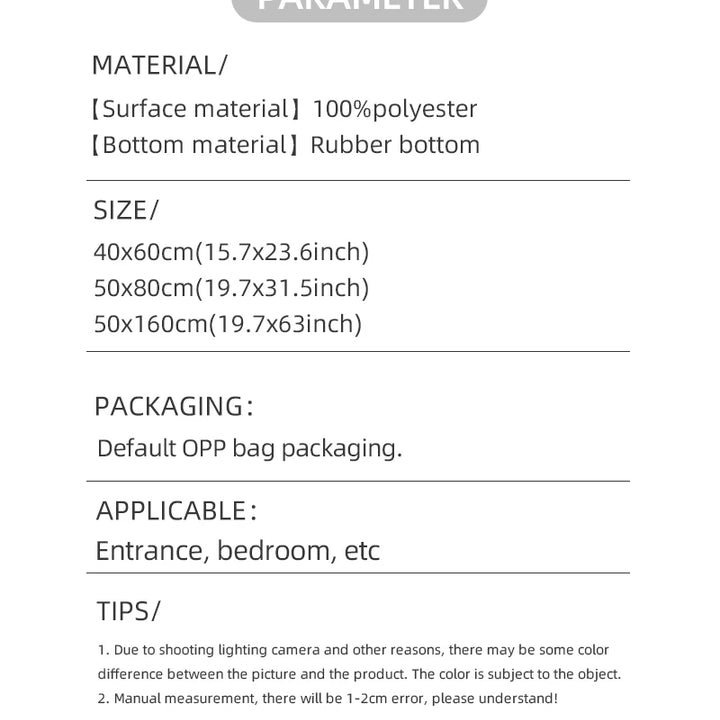 1PCS Kitchen Floor Mat Waterproof, Anti-skid, Anti-dirty Foot Mat Household Door Mat, Door Mat Carpet, Diatomite Door Mat