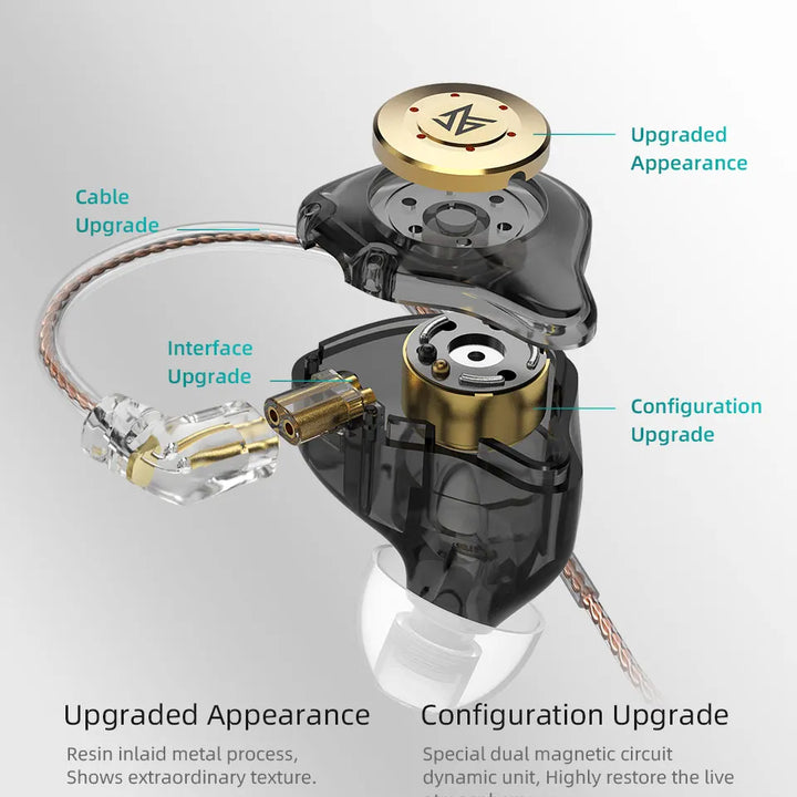 KZ EDX pro Earphones Bass In Ear Monitor Headphones Sport Noise Cancelling HIFI Headset New Arrival!