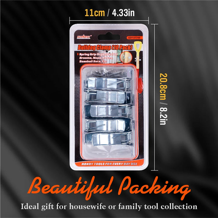 10 Pack Shovel Holder Wall Mount Outdoor Garden Yard Tool Organizer for Garage Shed Organizers and Storage Hooks