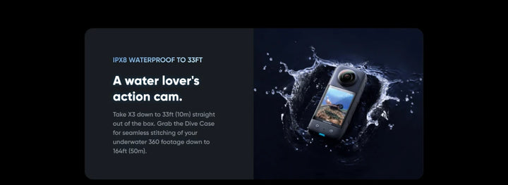 Câmera de ação Insta360 X3 4K