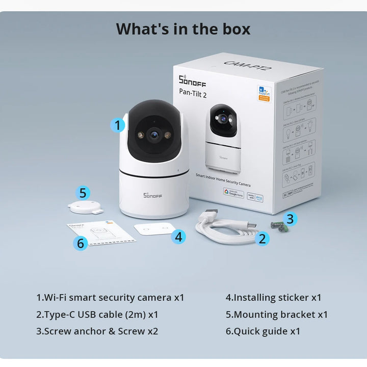 SONOFF CAM Pan-Tilt 2 SmartHome  Vision 360°