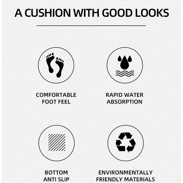 1PCS Kitchen Floor Mat Waterproof, Anti-skid, Anti-dirty Foot Mat Household Door Mat, Door Mat Carpet, Diatomite Door Mat