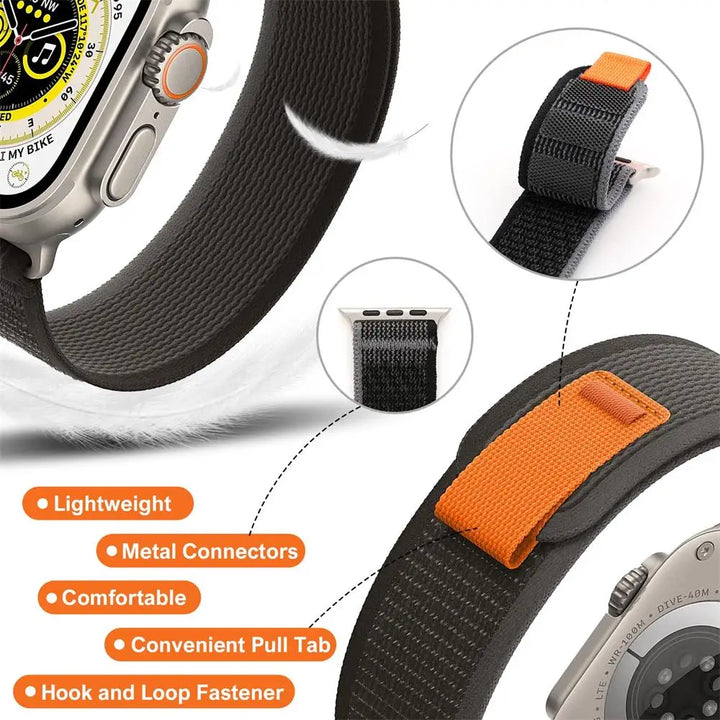 Trail Loop Strap for Apple Watch Ultra 3 2 band 49mm 46mm 44mm 40mm 45mm 41mm 42mm Correa Bracelet iWatch Series 11 10 SE 9 8 7