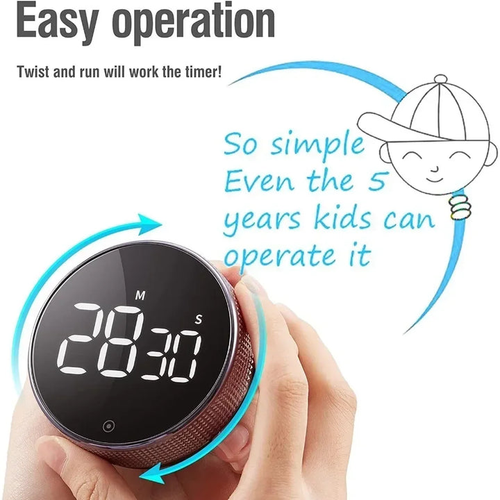Magnetic Kitchen Timer Digital Timer Manual Countdown Alarm Clock Mechanical Cooking Timer Cooking Shower Study Stopwatch