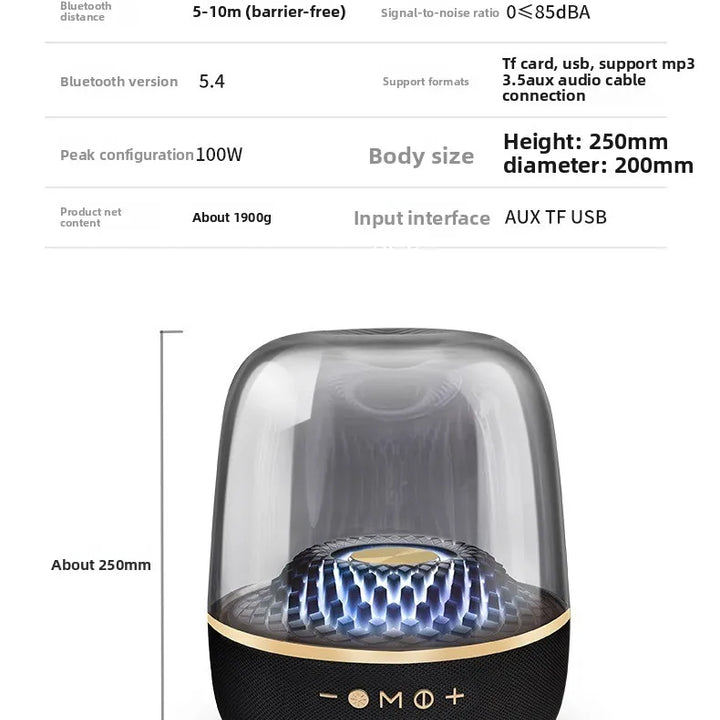 2025 New LP90 Pro Bluetooth Speaker: Upgraded Outdoor Portable Sound w/ Aura Glass Design (Prime Day Sale!)